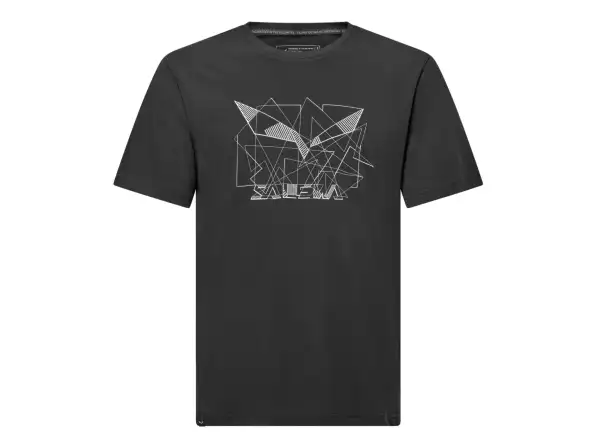 Salewa Eagle Geometric Herren T-Shirt Kurzarm Black Out