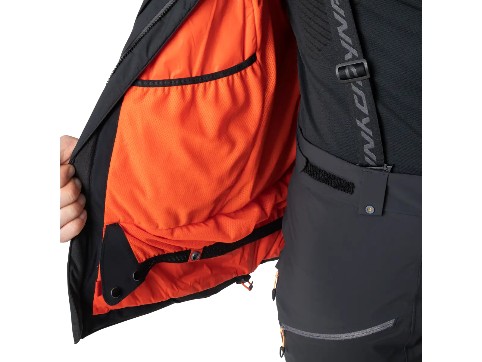 Dynafit Free Infinium Hybrid Herrenhose mit Latz in Schwarz