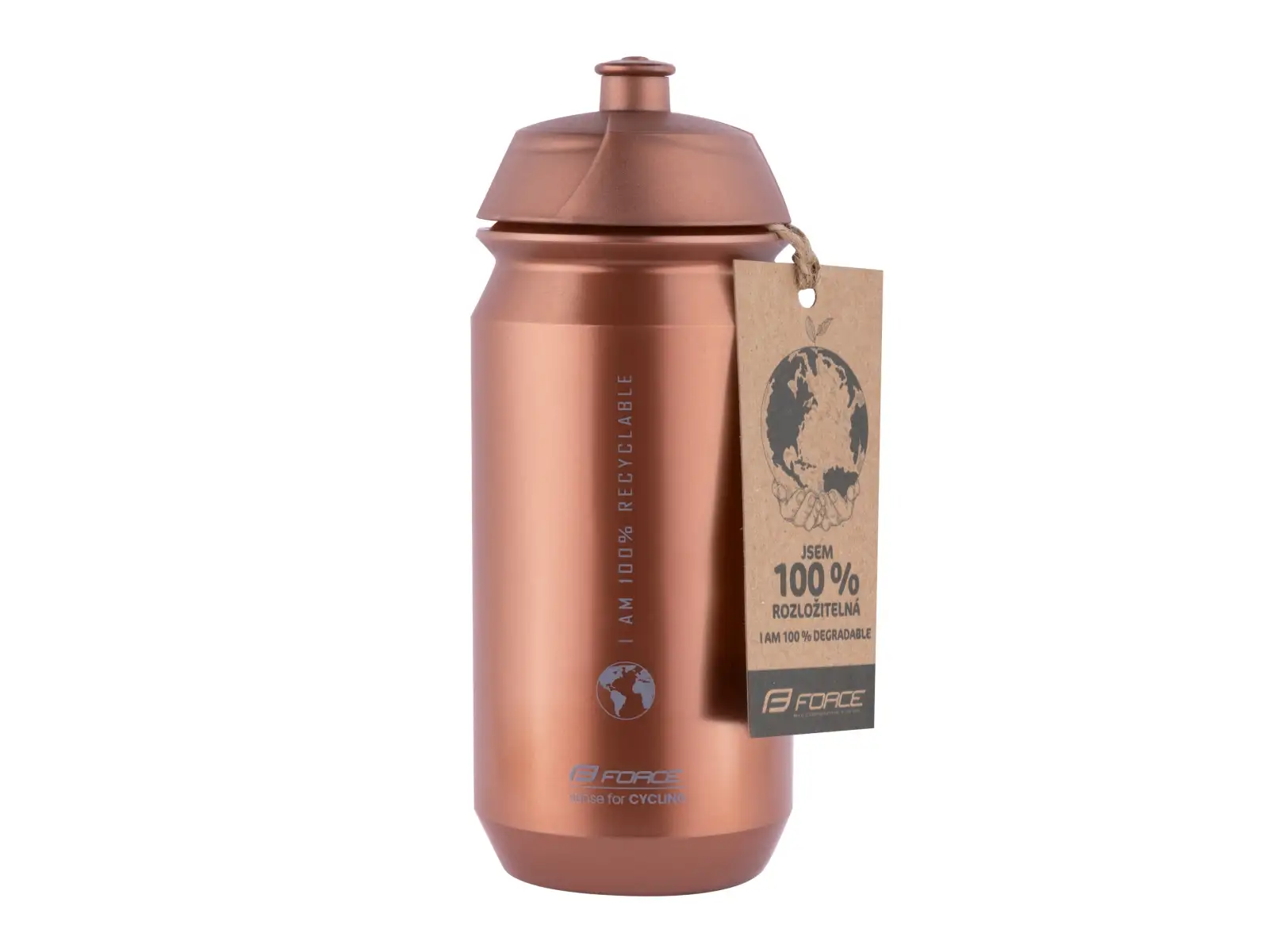 Force Bio Earth Fahrradflasche 500 ml Bronze/Grau