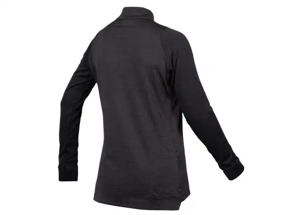 Endura Singletrack Fleece Damen-Trikot langarm schwarz