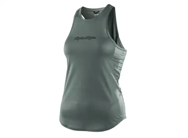 Troy Lee Designs Luxe Damenärmelloses Shirt Solid steel green