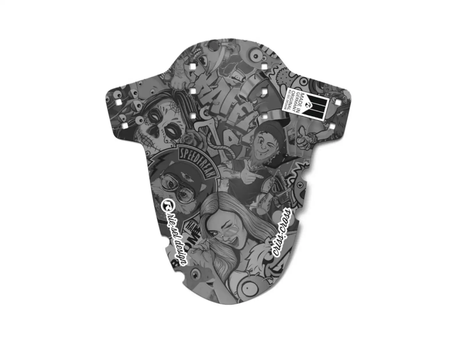 Rie:sel Design Criss:Cross Schutzblech am Gabel stickerbomb/ultrablack