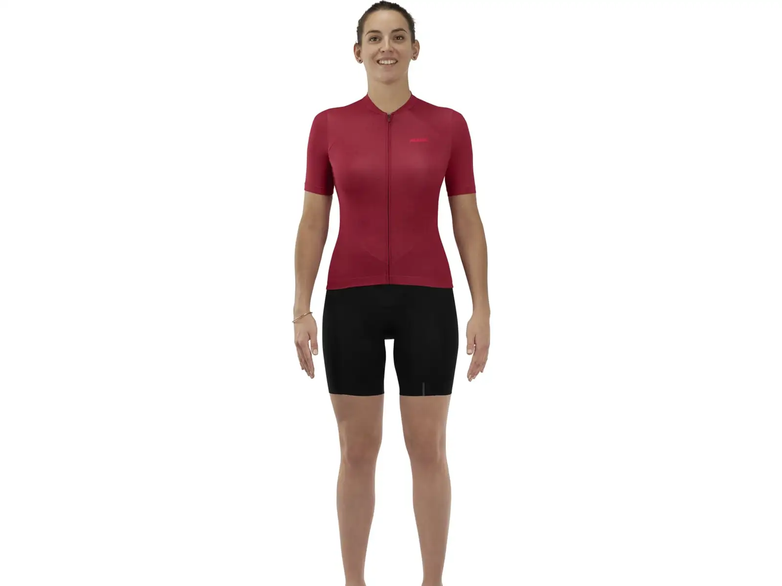 Mavic Sequence Damen Kurzarmtrikot in tiefem Weinrot.