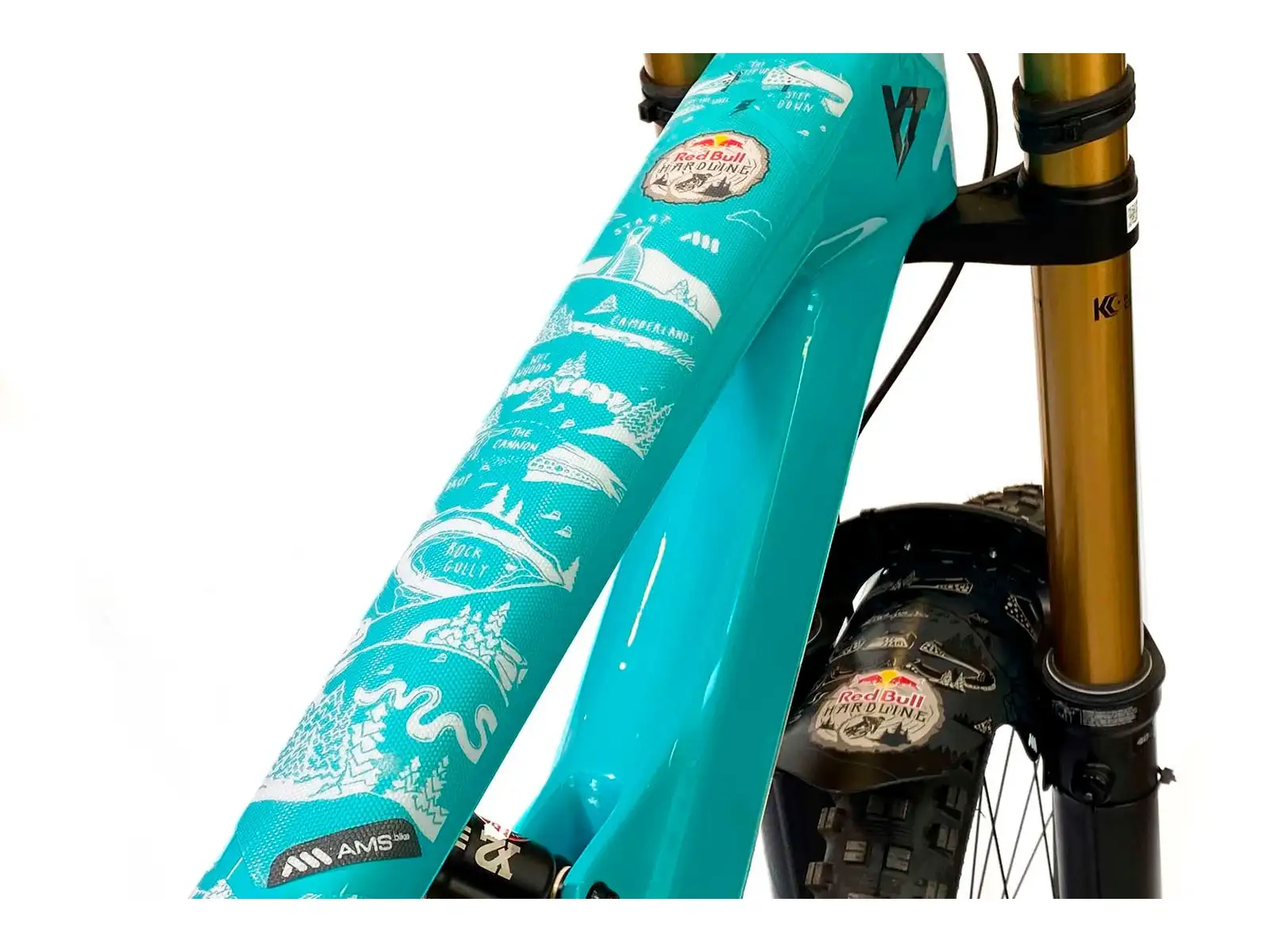 AMS Frame Guard Extra Rahmen-Schutzaufkleber RedBull/Hardline/White