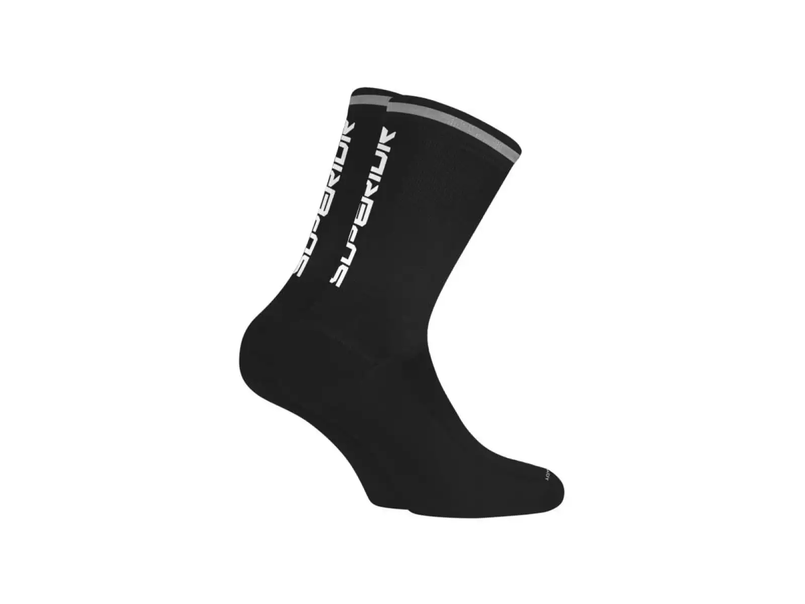 Superior lange Fahrrad-Socken schwarz/weiß