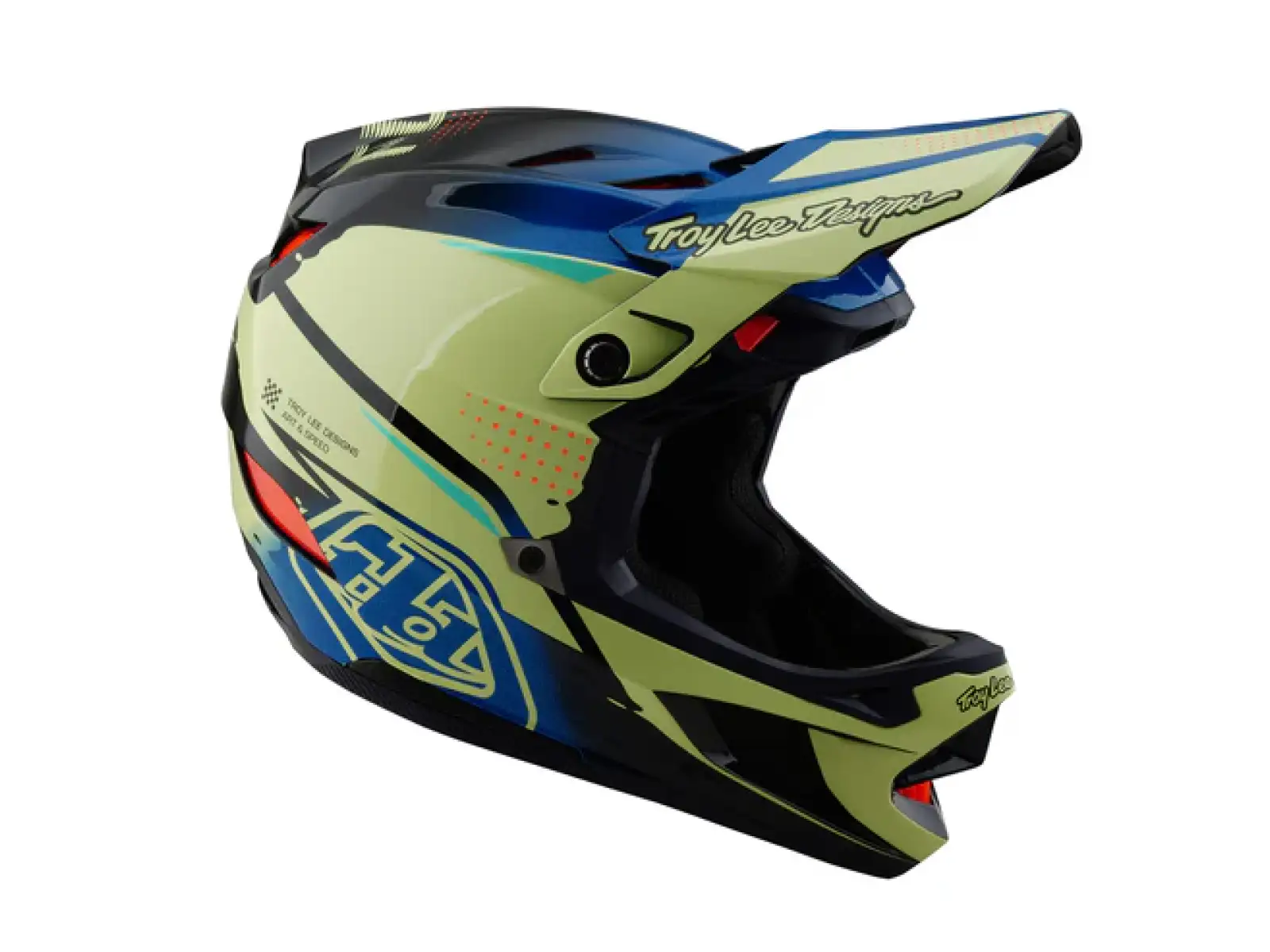 Troy Lee Designs D4 Composite Helm Drip Glo Yellow