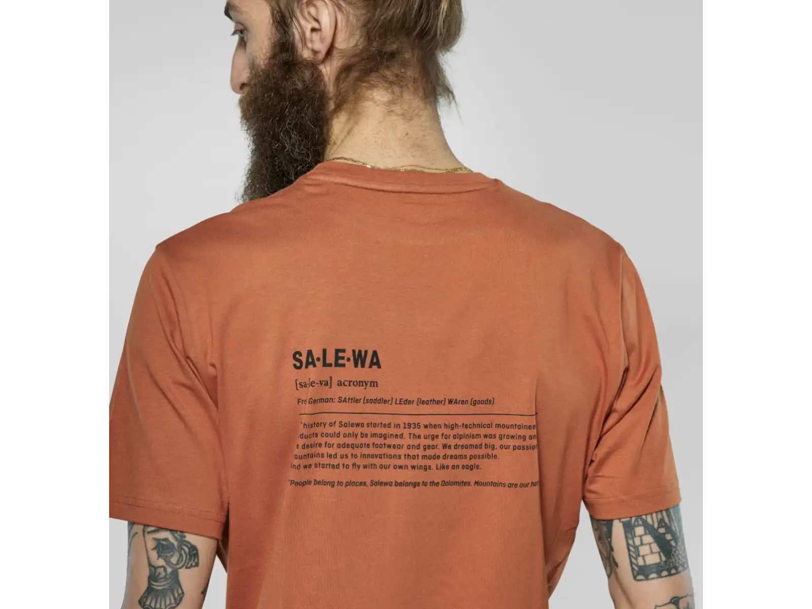 Salewa Eagle Vocab Herren T-Shirt Kurzarm Bombay Brown