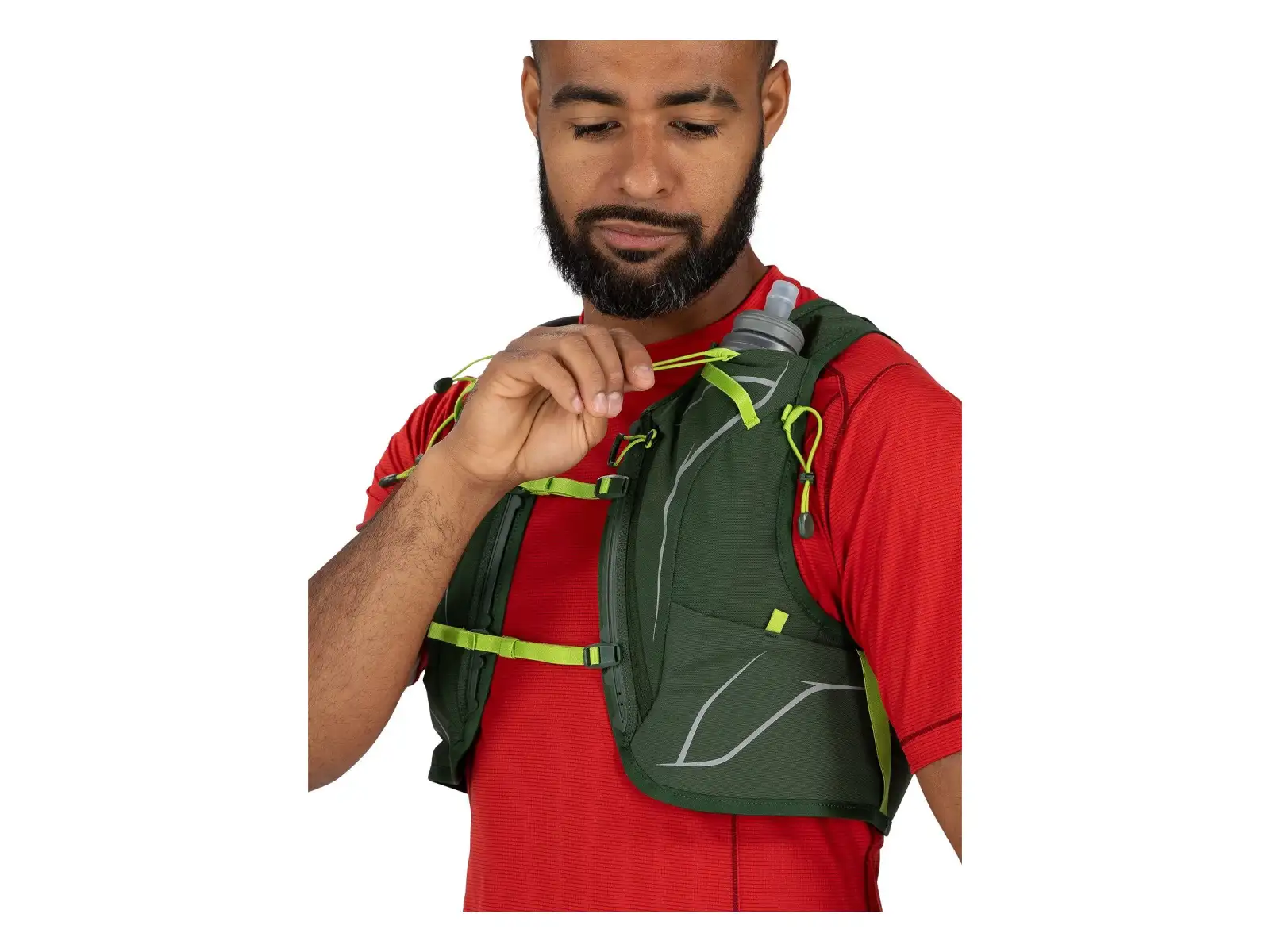 Osprey Duro 1.5 Laufweste 1,5 l + 2x Flasche Hydraulics 0,5 l Seaweed Green/Limon
