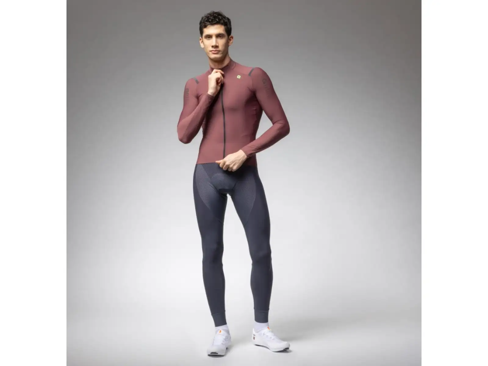 Alé R-EV1 Warm Race Herren Thermotrikot Langarm Burgundy