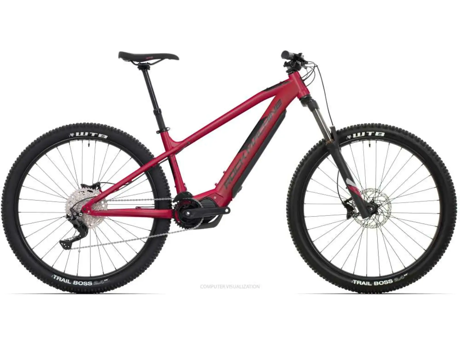 Rock Machine Blizz e40-29 E-Mountainbike Matte Rot/Schwarz
