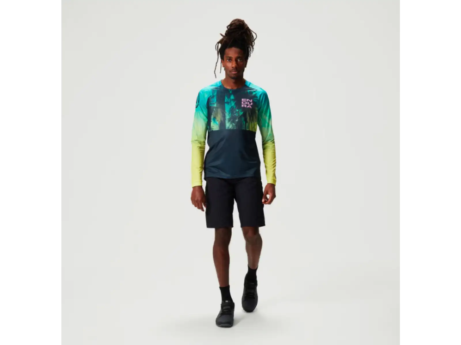 Endura Tropical Print LTD Herrentrikot Langarm Atlantic