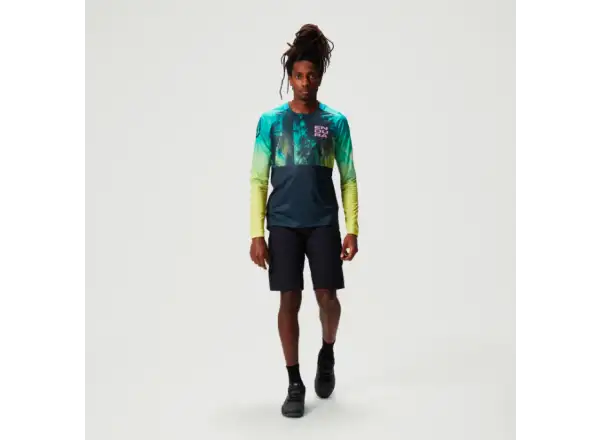 Endura Tropical Print LTD Herrentrikot Langarm Atlantic