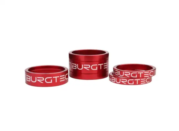 Burgtec Spacer Kit Set von Spacer-Pads für Vorbau 5/5/10/20 mm rot