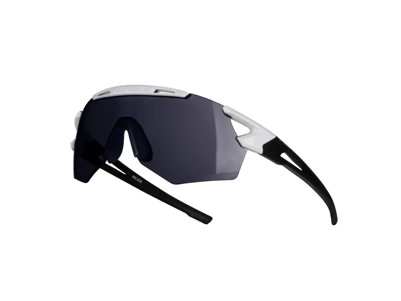 Force Arcade Radbrille weiß/schwarz/schwarze verspiegelte Gläser