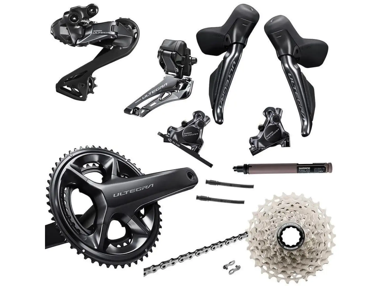 Shimano Ultegra Di2 R8170 kompletter Satz - Kurbeln 50/34z, 172,5 mm, Kassette 11-34 Zähne