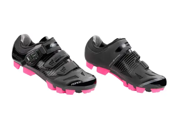 Force MTB Turbo Damen-Mountainbike-Schuhe in Schwarz/Rosa