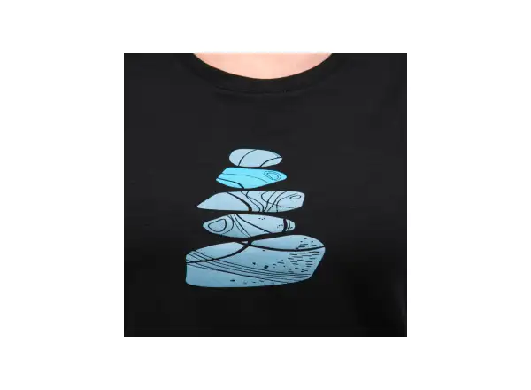 Sensor Merino Blend Stone Damen T-Shirt kurzarm schwarz