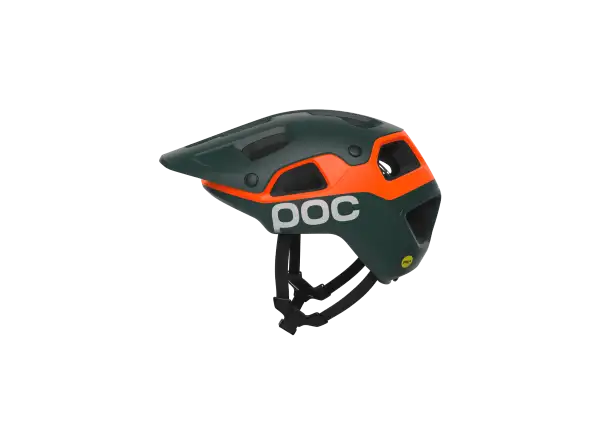POC Cularis Pure MTB Helm Pargasite Green Matt/Fluorescent Orange Matt