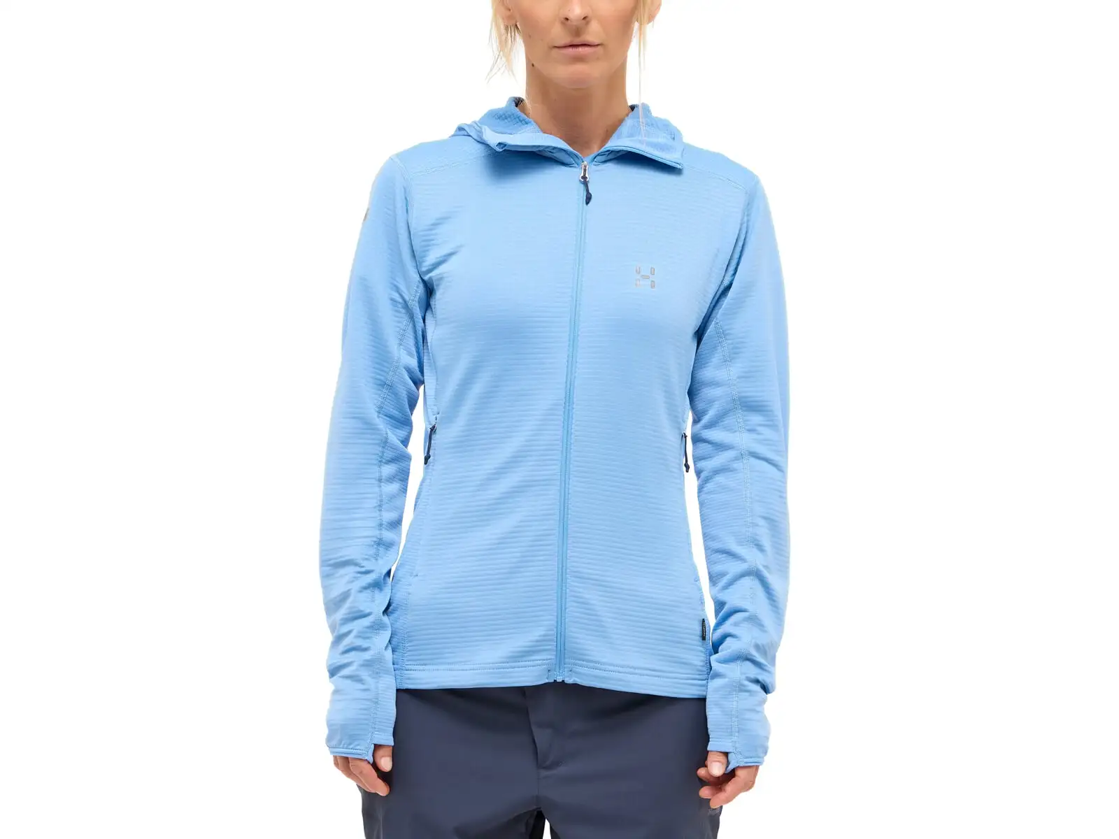Haglöfs L.I.M Mid Multi Hood Damen Kapuzenpullover hellblau