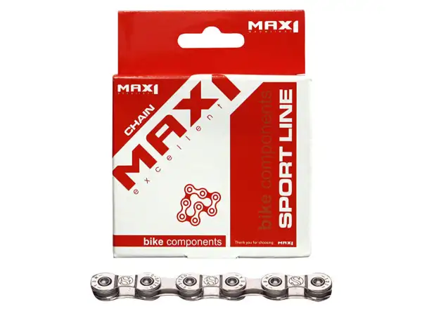 MAX1 Kette 9 Gänge, 116 Glieder, silberfarben