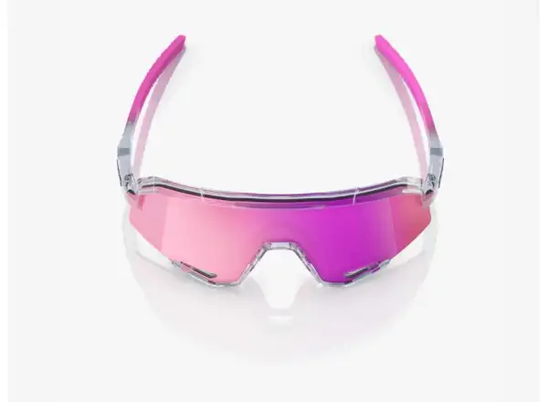 100 % Sonnenbrille Slendale Polished Translucent Grey/Purple Multilayer Mirror