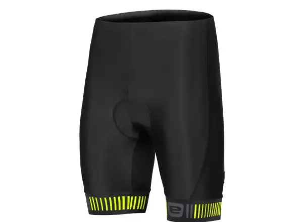 Etape Elite Herren Shorts mit Polsterung Schwarz/Fluogelb