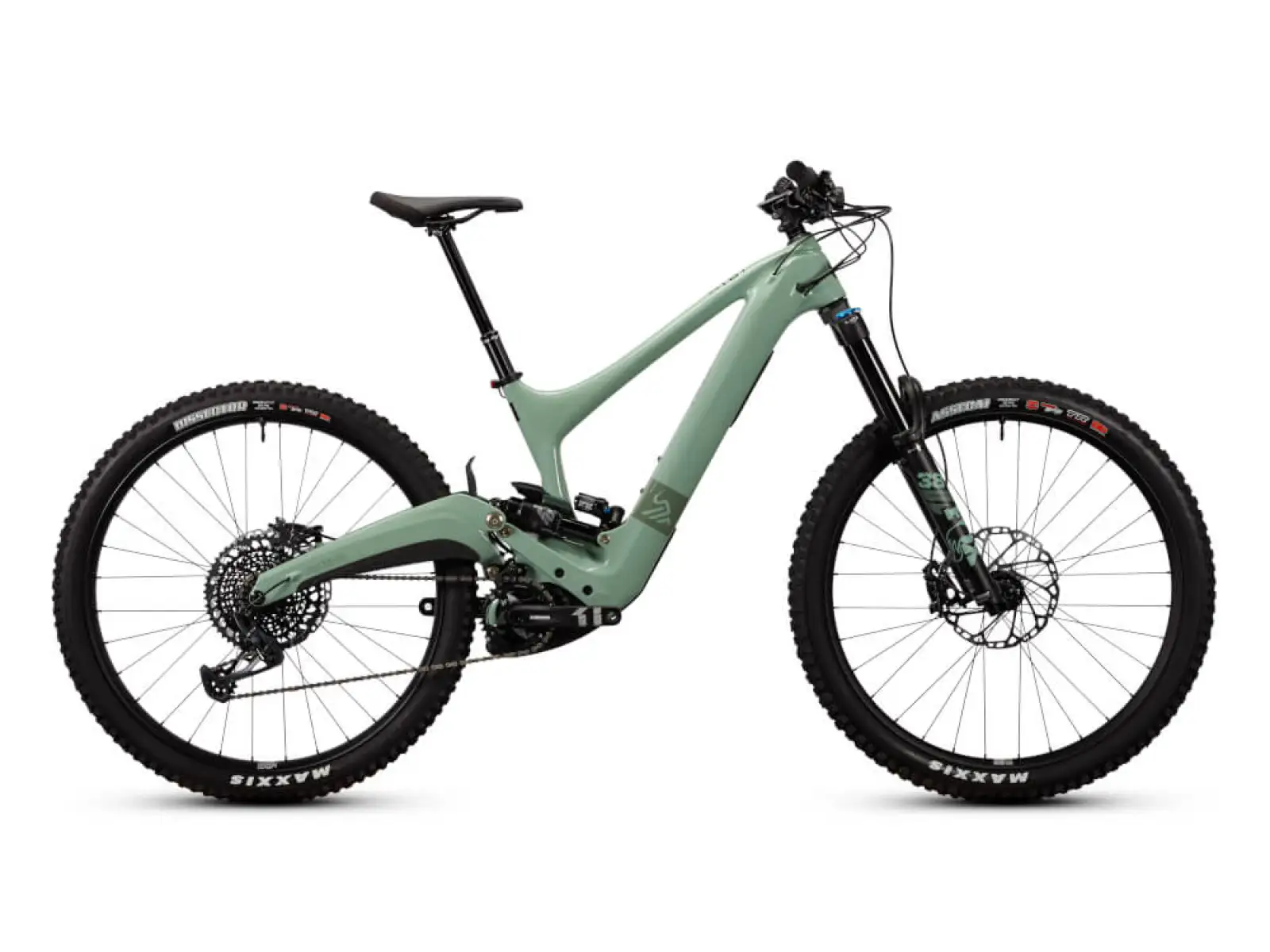 Ibis OSO Forest Service Green full-suspension E-Bike