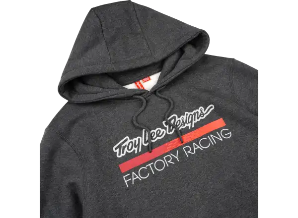 Troy Lee Designs Factory Racing Herren-Sweatshirt Black heather/Red