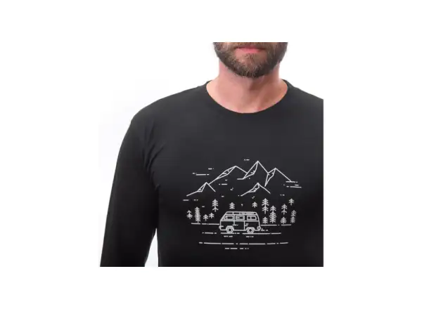 Sensor Merino Active PT Van Life Herren T-Shirt Langarm Schwarz