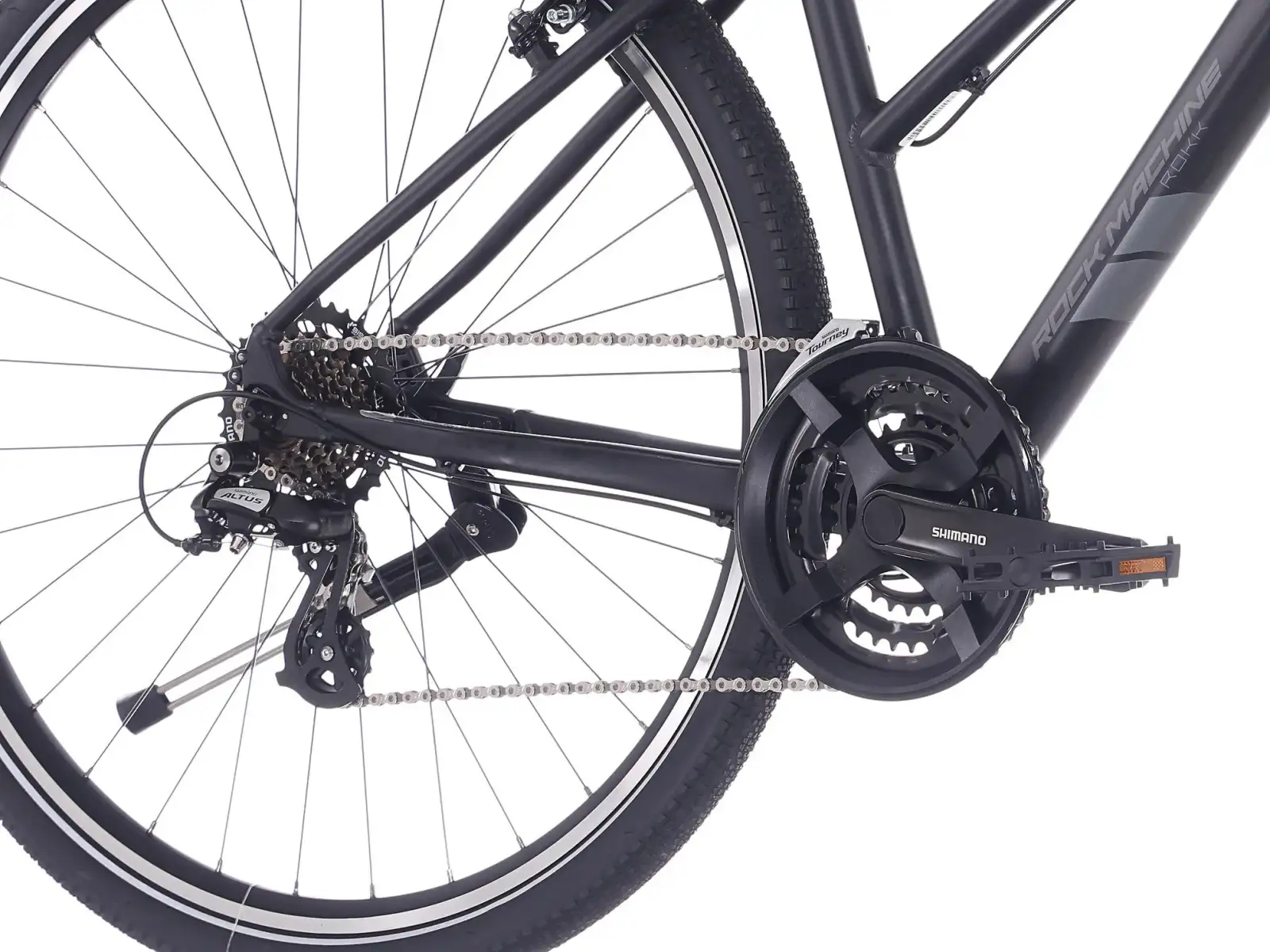 Rock Machine Rokk 30 Easy Entry Trekkingrad mattschwarz