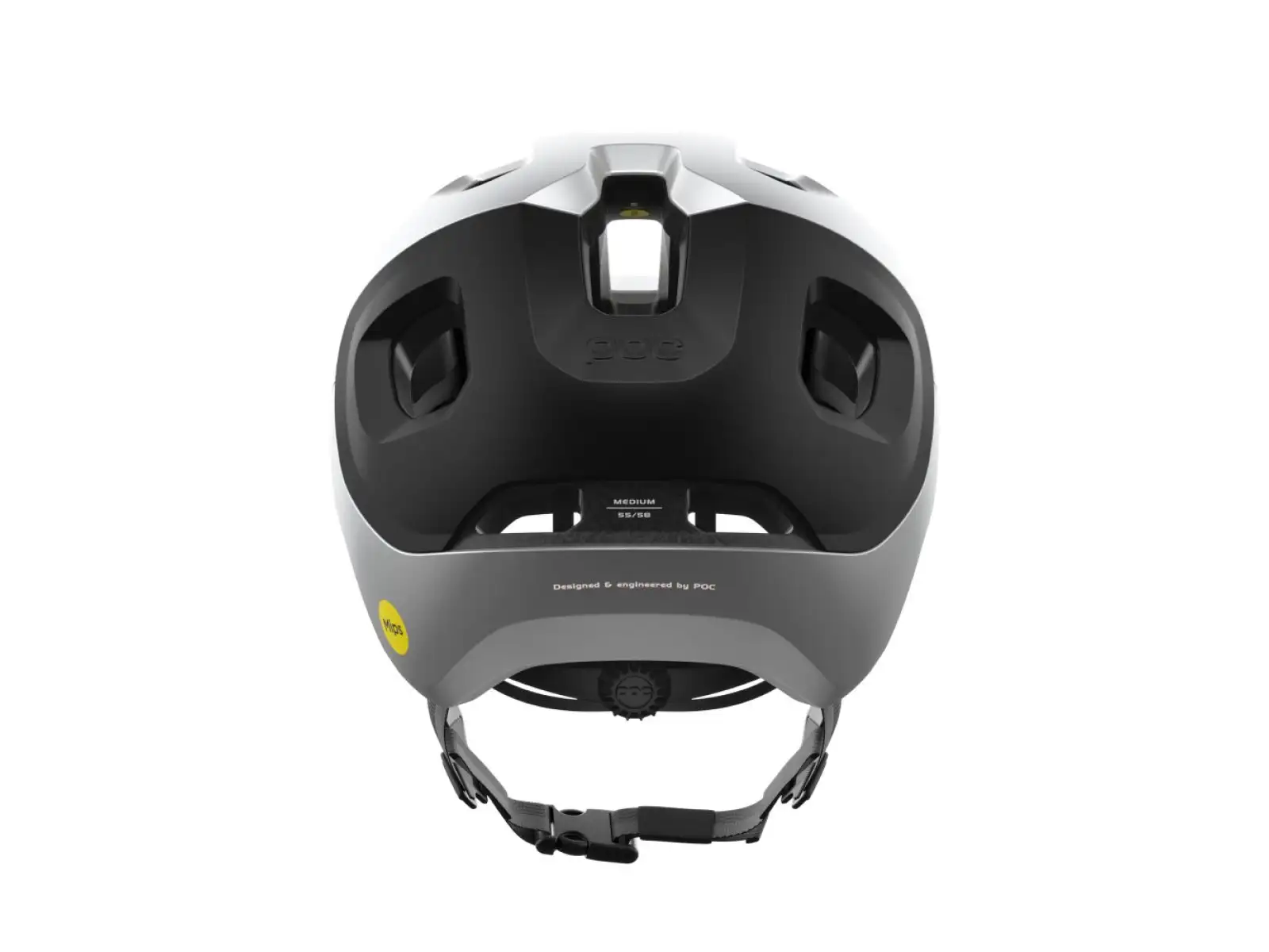 POC Axion Race MIPS Helm Uranium Black/Argentite Silver Matt