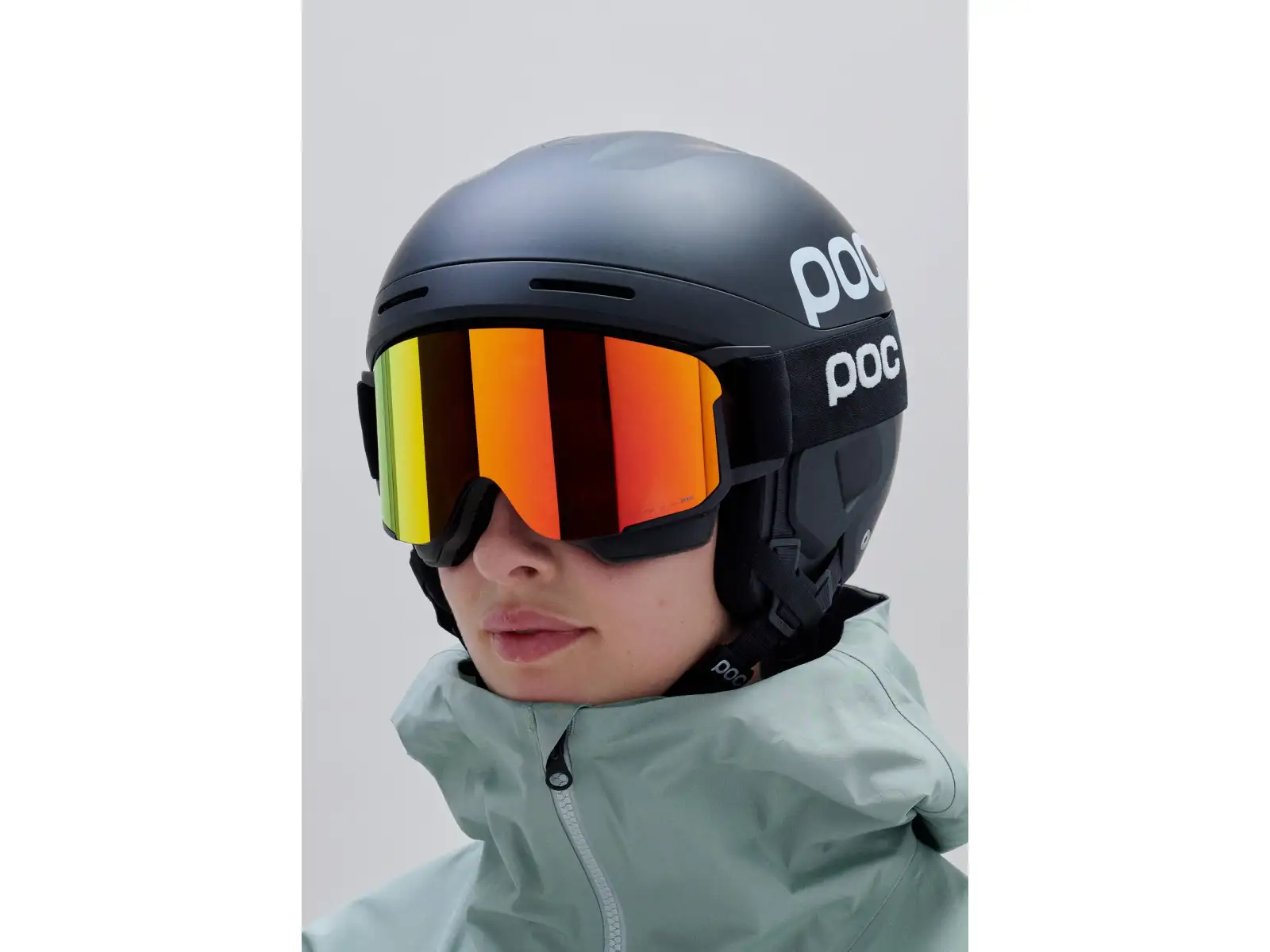 POC Nexal Mid Skibrille Uranium Black/Partly Sunny Orange