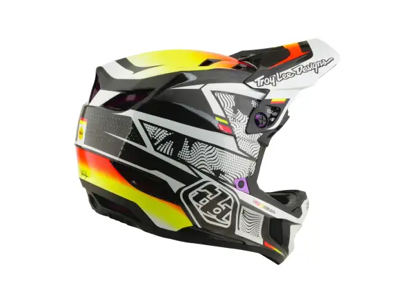 Troy Lee Designs D4 Carbon MIPS Helm Lined up Black