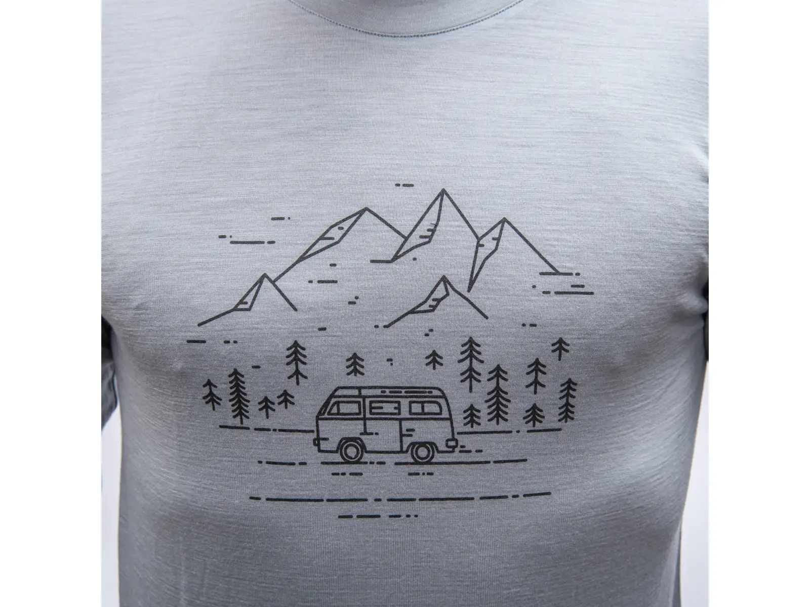 Sensor Merino Active Van Life Herren T-Shirt langarm grau