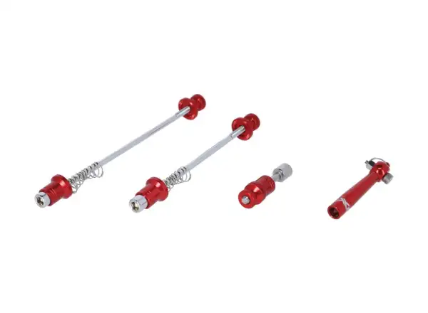 XLC QR-L08 Schnellspanner-Set Diebstahlschutz rot