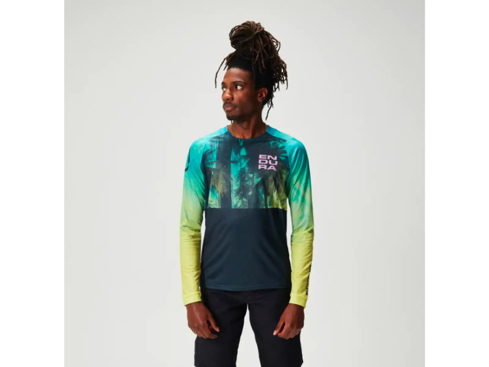 Endura Tropical Print LTD Herrentrikot Langarm Atlantic