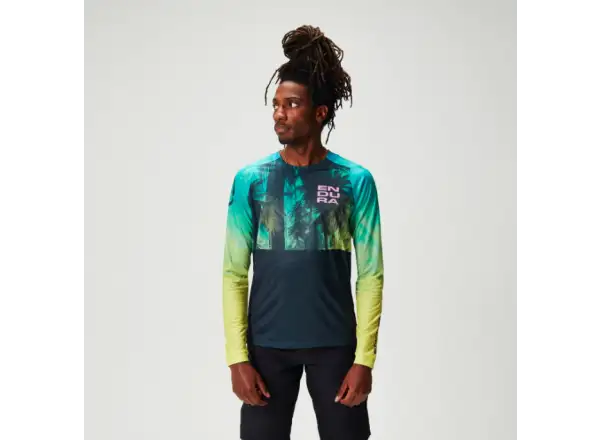Endura Tropical Print LTD Herrentrikot Langarm Atlantic