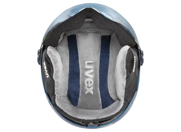 Uvex Rocket Jr Visor Skihelm blue matt