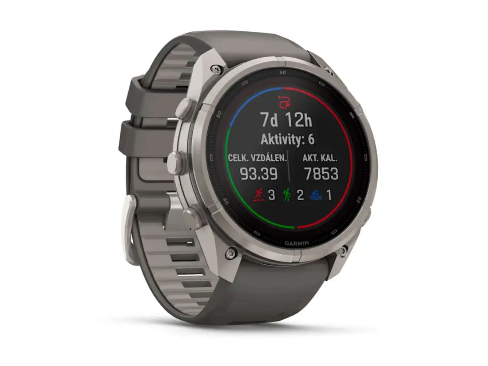 Garmin Fénix 9 Pro inReach Solar 51 mm Smartwatch Titanium Pebble Gray/Silver Gray