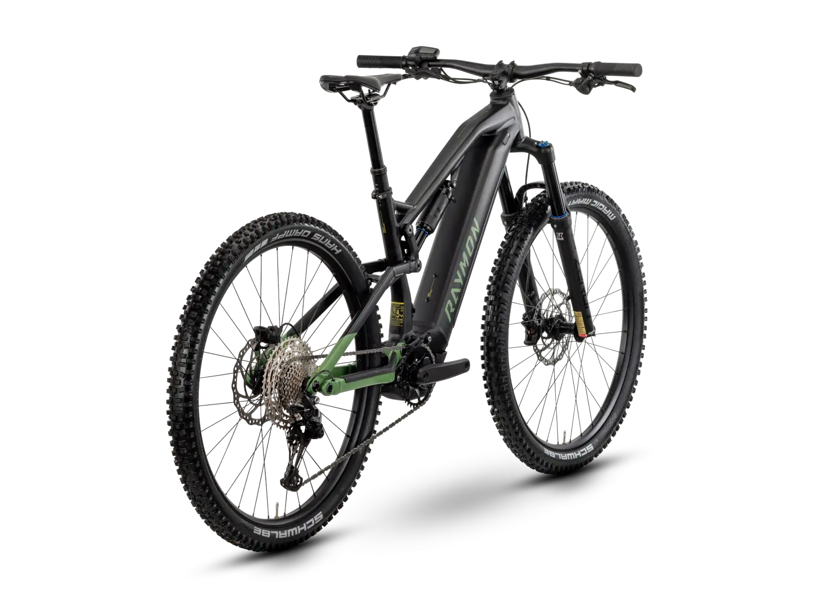 Raymon Trailray 150 vollgefedertes E-Bike black/resedagreen/citron