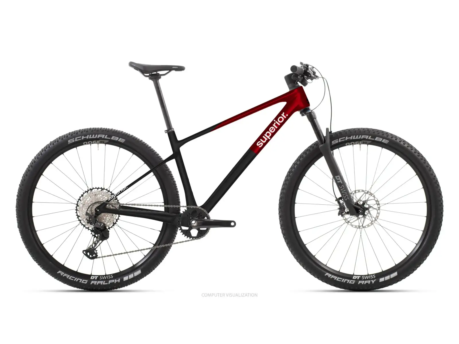 Superior XP 9.2 Mountainbike Matte Carbon/Red Carbon