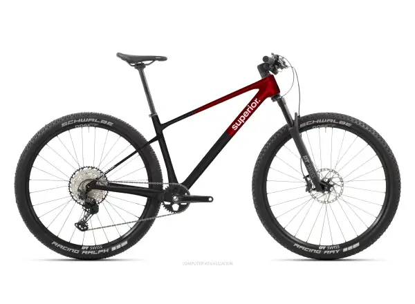 Superior XP 9.2 Mountainbike Matte Carbon/Red Carbon