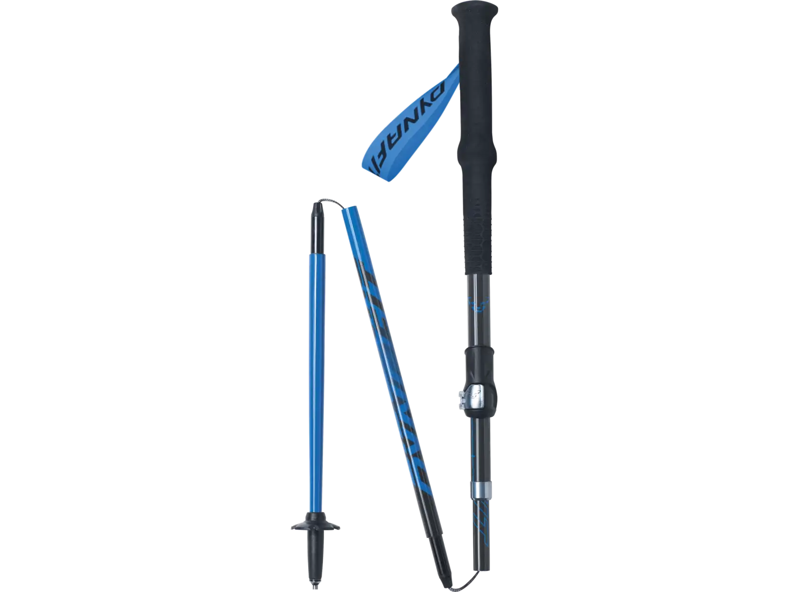 Dynafit Ultra Pro Pole ist ein zusammenklappbarer Laufstock aus Carbon in Methylblau.