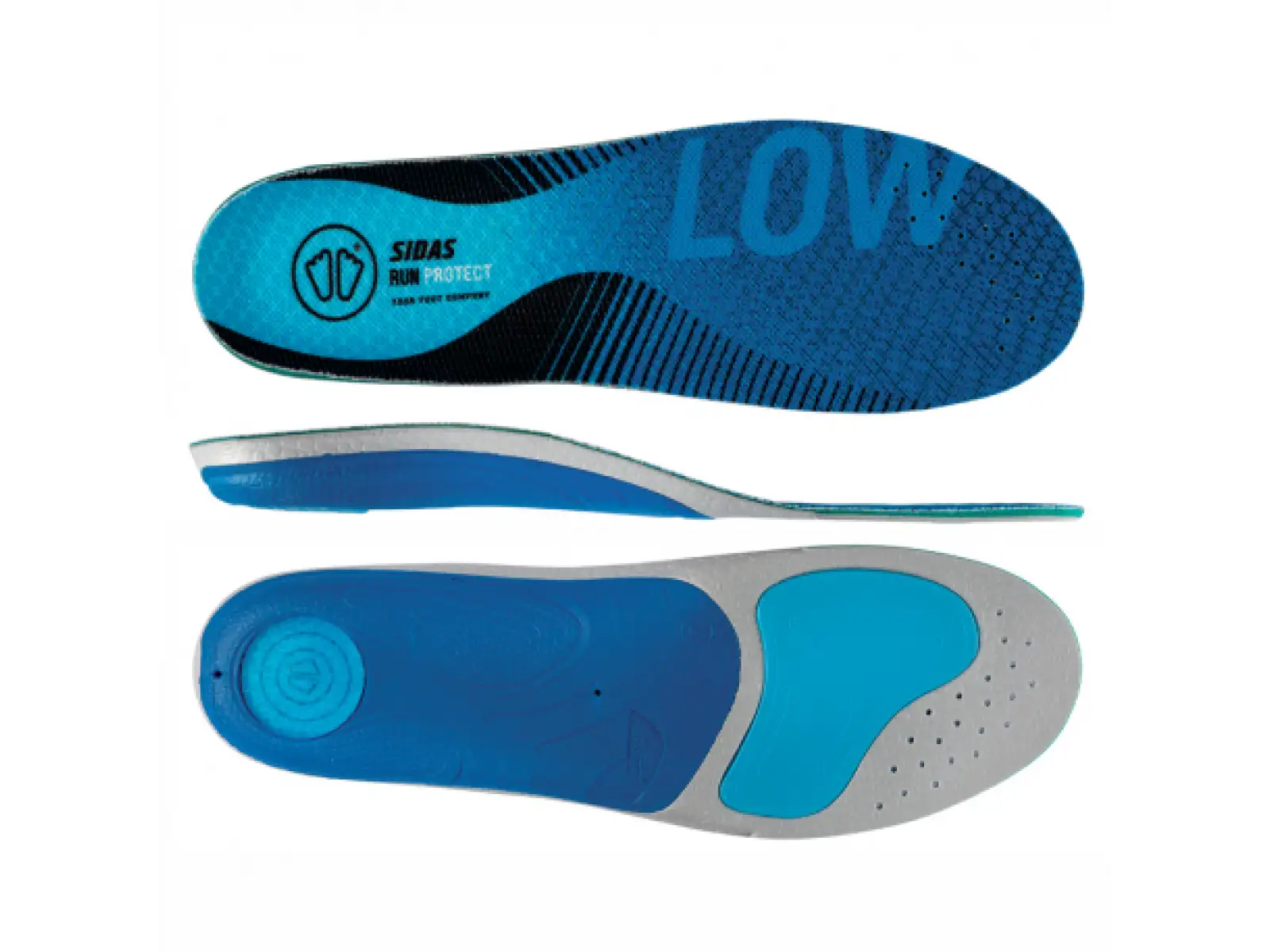 Sidas 3feet Run Protect Low Arch Einlagen für Laufschuhe niedrigem Fußgewölbe 1 Paar