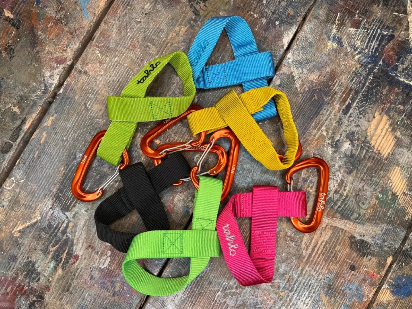 Zugseil Premium Umhängeband mit Karabiner gelb