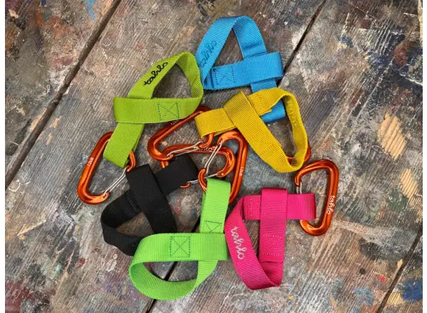 Zugseil Premium Umhängeband mit Karabiner gelb