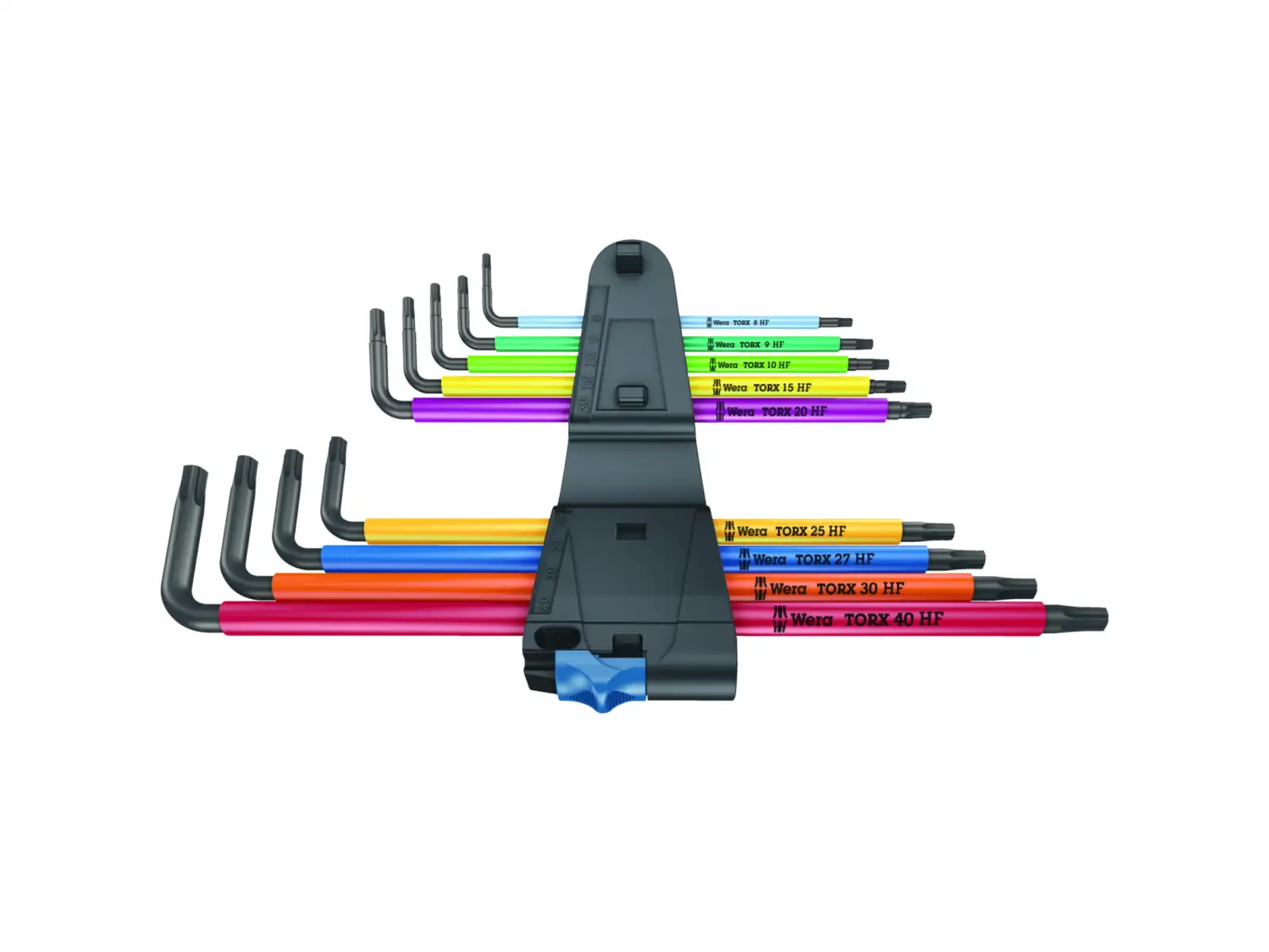 Wera 967/9 TX XL Multicolour HF 1 TORX L-Winkelschlüssel lang mit Haltefunktion Set 9 Stk.
