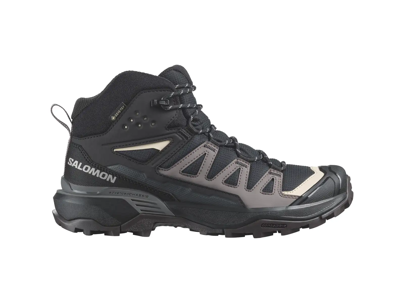 Salomon X Ultra 360 MID GTX Damen Wanderschuhe Black/Plum Kitten/Shale
