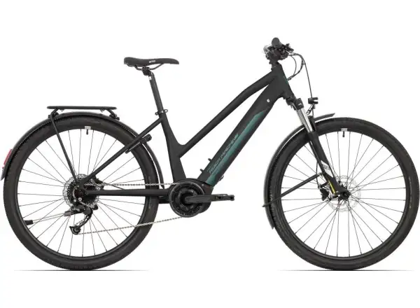 Rock Machine Torrent e90-29 B Touring Easy Entry E-Bike Matte Black / Petrol.