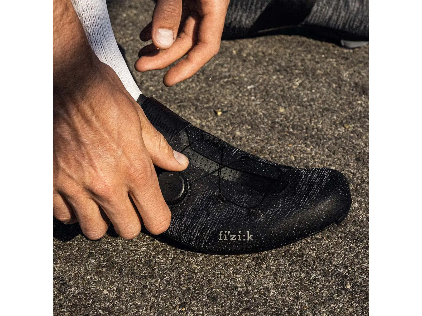 Fizik Vento Infinito Knit Carbon 2 Wide Rennrad Herren Schuhe Black/Black